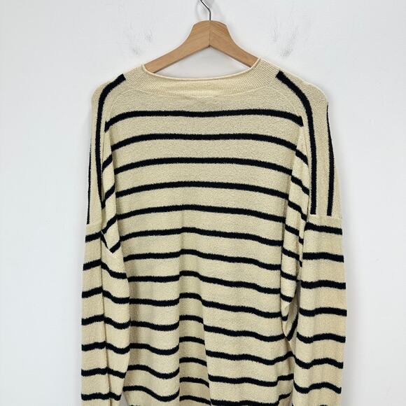 J.Crew Cropped Boucle Rollneck Sweater Striped Cotton Blend Nautical XXL NWT - Picture 12 of 13
